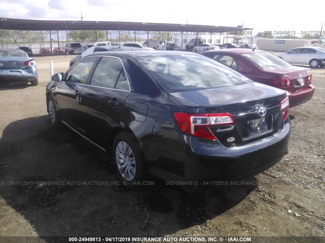 4T4BF1FK3CR247677 - 2012 TOYOTA CAMRY SE/LE/XLE BLACK photo 3