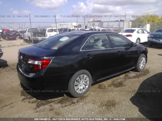 4T4BF1FK3CR247677 - 2012 TOYOTA CAMRY SE/LE/XLE BLACK photo 4