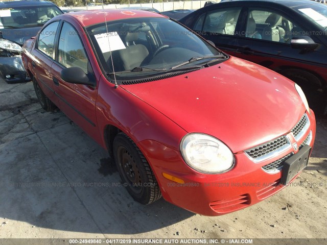 1B3ES26C14D606856 - 2004 DODGE NEON SE RED photo 1