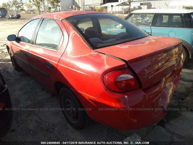 1B3ES26C14D606856 - 2004 DODGE NEON SE RED photo 3