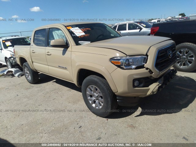 5TFAX5GN5GX056757 - 2016 TOYOTA Tacoma DOUBLE CAB/SR/SR5 TAN photo 1