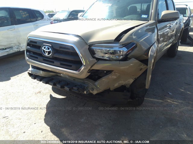 5TFAX5GN5GX056757 - 2016 TOYOTA Tacoma DOUBLE CAB/SR/SR5 TAN photo 6