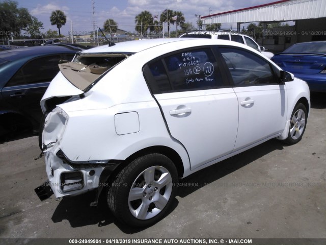 3N1AB61E59L618896 - 2009 NISSAN SENTRA 2.0/2.0S/2.0SL WHITE photo 4