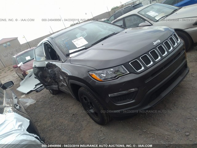 3C4NJCAB3KT615815 - 2019 JEEP COMPASS SPORT GRAY photo 1