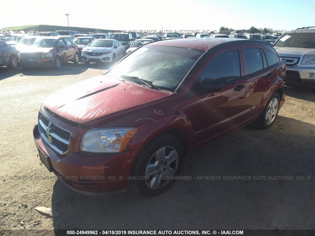 1B3HB48BX7D375229 - 2007 DODGE CALIBER SXT RED photo 2