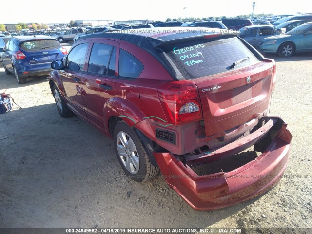 1B3HB48BX7D375229 - 2007 DODGE CALIBER SXT RED photo 3