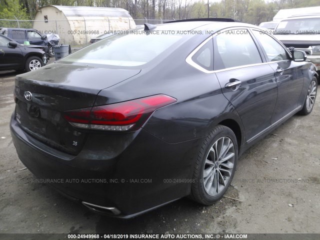 KMHGN4JE0FU065509 - 2015 HYUNDAI GENESIS 3.8L BLACK photo 4