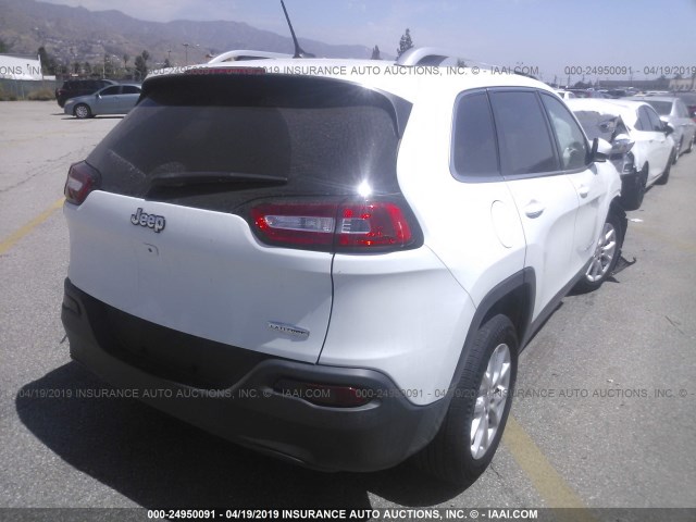 1C4PJLCB3FW761444 - 2015 JEEP CHEROKEE LATITUDE WHITE photo 4