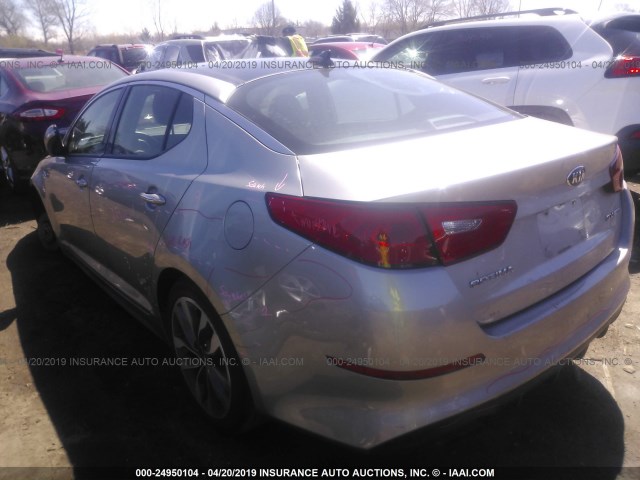 5XXGR4A60EG341970 - 2014 KIA OPTIMA SX SILVER photo 3