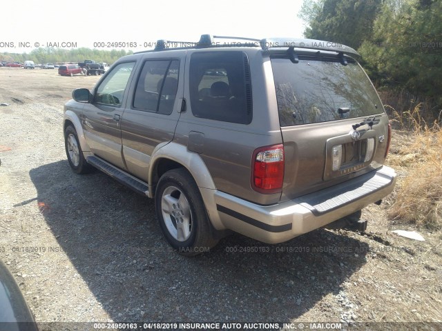 JNRDR09Y32W254897 - 2002 INFINITI QX4 BROWN photo 3