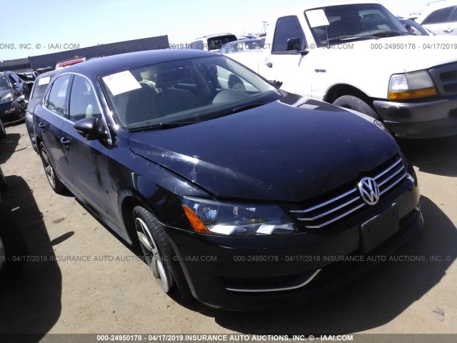 1VWBP7A37CC039691 - 2012 VOLKSWAGEN PASSAT SE BLACK photo 1