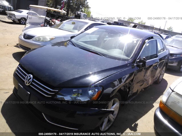 1VWBP7A37CC039691 - 2012 VOLKSWAGEN PASSAT SE BLACK photo 2