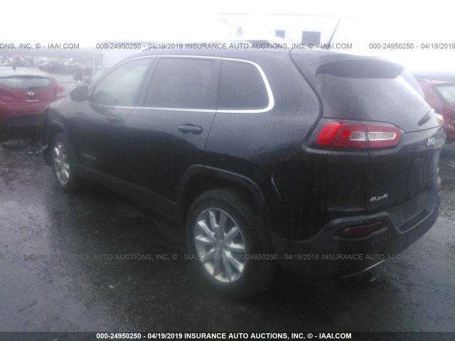 1C4PJMDB3FW785165 - 2015 JEEP CHEROKEE LIMITED BLACK photo 3