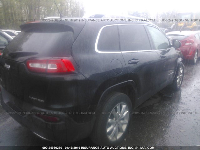 1C4PJMDB3FW785165 - 2015 JEEP CHEROKEE LIMITED BLACK photo 4