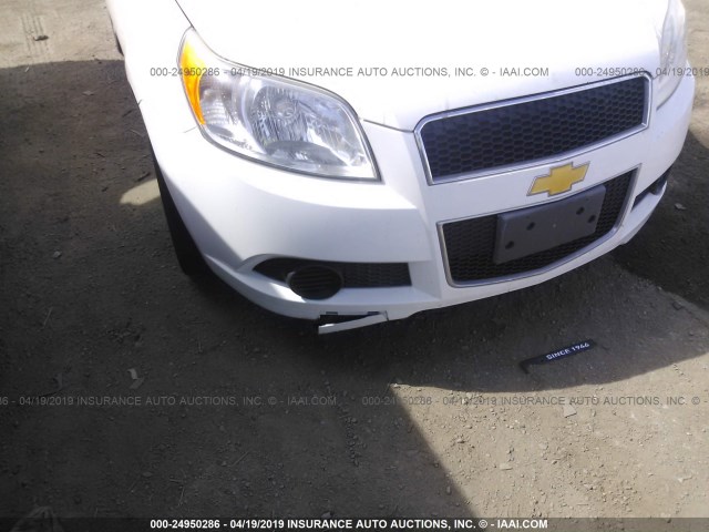 KL1TD6DE4AB119564 - 2010 CHEVROLET AVEO LS/LT WHITE photo 6