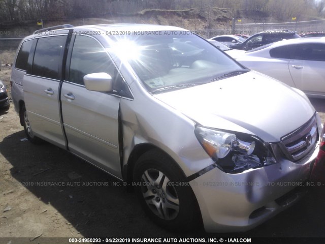 5FNRL38707B419821 - 2007 HONDA ODYSSEY EXL GRAY photo 1