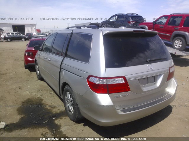 5FNRL38707B419821 - 2007 HONDA ODYSSEY EXL GRAY photo 3