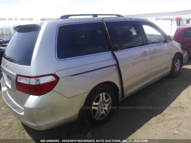 5FNRL38707B419821 - 2007 HONDA ODYSSEY EXL GRAY photo 4