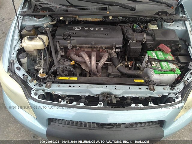 JTKDE177X50052263 - 2005 TOYOTA SCION TC BLUE photo 10