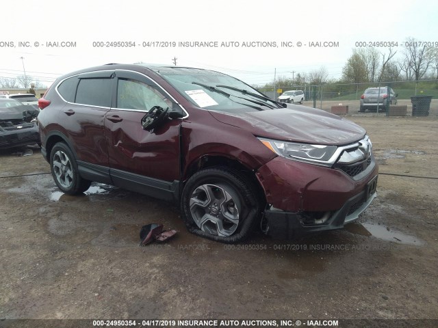 7FARW2H80JE021823 - 2018 HONDA CR-V EXL MAROON photo 1