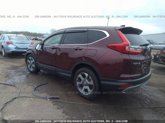 7FARW2H80JE021823 - 2018 HONDA CR-V EXL MAROON photo 3