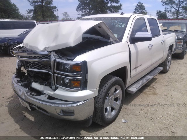 3GCPCSEC4EG516207 - 2014 CHEVROLET SILVERADO C1500 LTZ WHITE photo 2