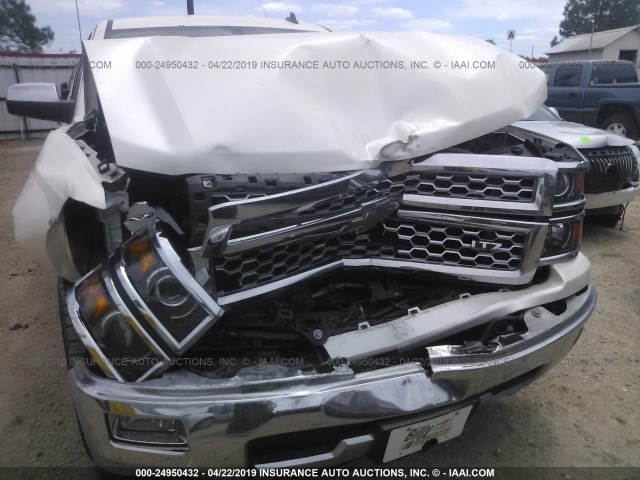 3GCPCSEC4EG516207 - 2014 CHEVROLET SILVERADO C1500 LTZ WHITE photo 6