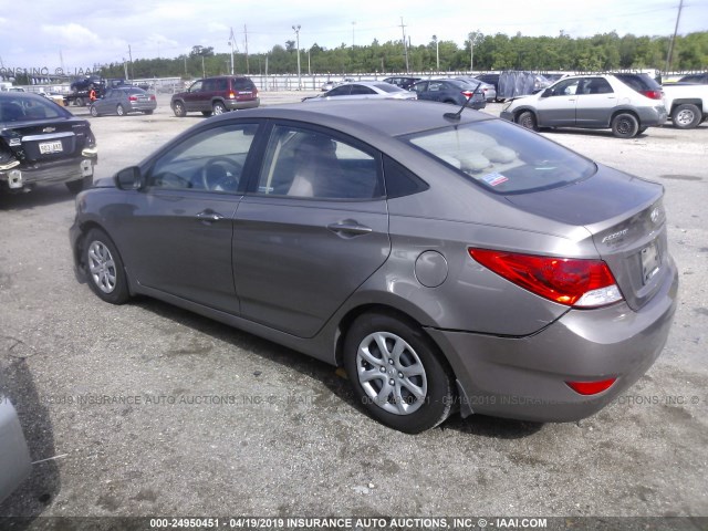 KMHCT4AE5DU305669 - 2013 HYUNDAI ACCENT GLS/GS Champagne photo 3