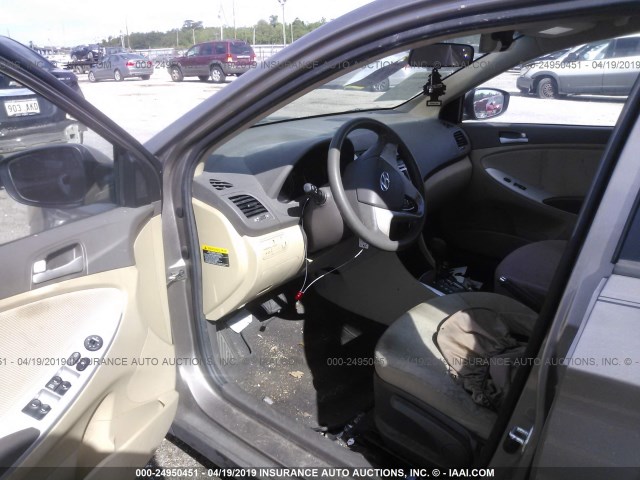 KMHCT4AE5DU305669 - 2013 HYUNDAI ACCENT GLS/GS Champagne photo 5