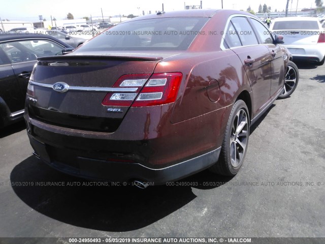 1FAHP2E89FG100662 - 2015 FORD TAURUS SEL BROWN photo 4