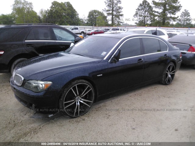 WBAHN83537DT74628 - 2007 BMW 750 BLACK photo 2