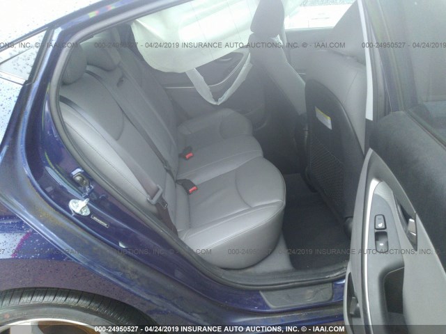 5NPDH4AEXDH442840 - 2013 HYUNDAI ELANTRA GLS/LIMITED BLUE photo 8