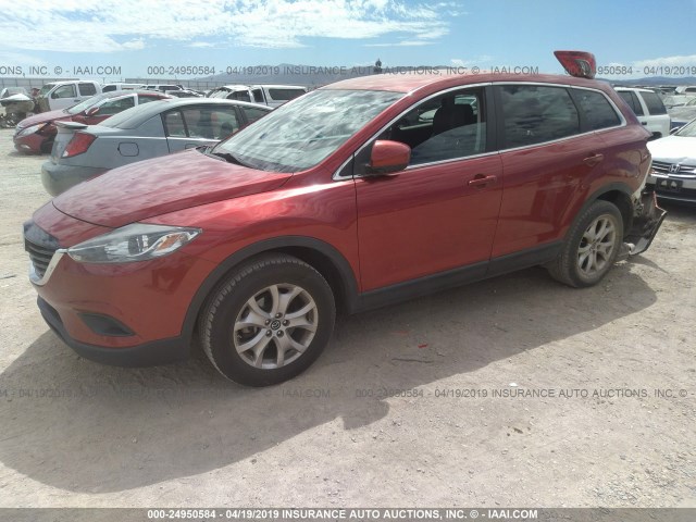 JM3TB2CA8F0461356 - 2015 MAZDA CX-9 TOURING RED photo 2