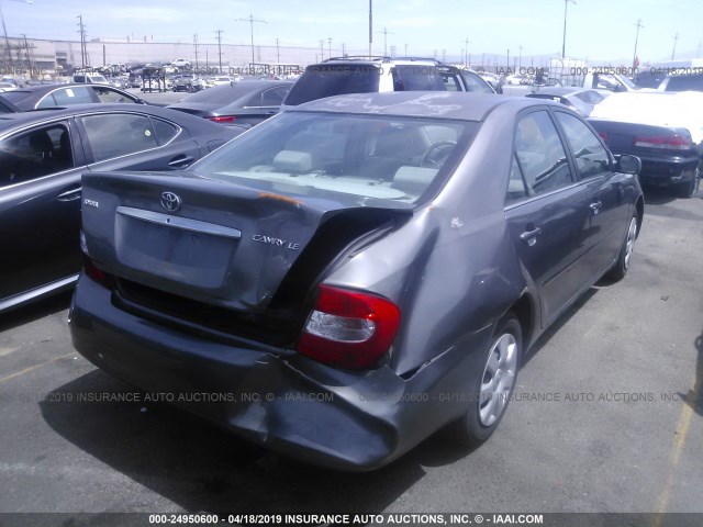 4T1BE32K04U901180 - 2004 TOYOTA CAMRY LE/XLE/SE GRAY photo 4