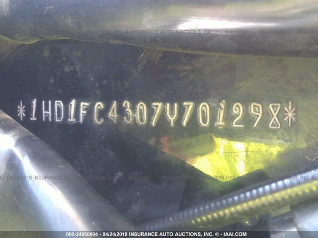 1HD1FC4307Y701298 - 2007 HARLEY-DAVIDSON FLHTCUI BLUE photo 10