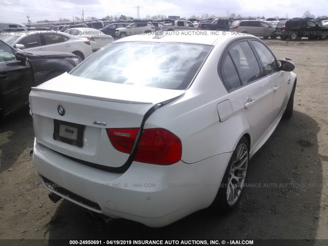 WBSPM9C56BE699082 - 2011 BMW M3 WHITE photo 4