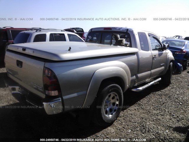 5TETU62N06Z264132 - 2006 TOYOTA TACOMA PRERUNNER ACCESS CAB GOLD photo 4