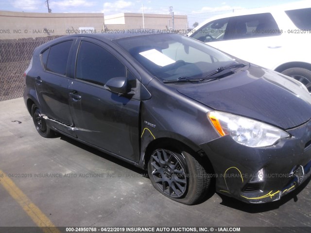 JTDKDTB38D1533932 - 2013 TOYOTA PRIUS C GRAY photo 6