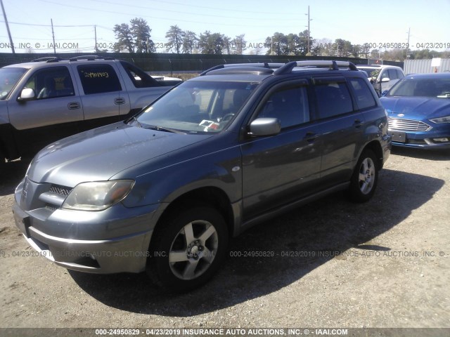 JA4LZ41F34U033046 - 2004 MITSUBISHI OUTLANDER XLS GRAY photo 2