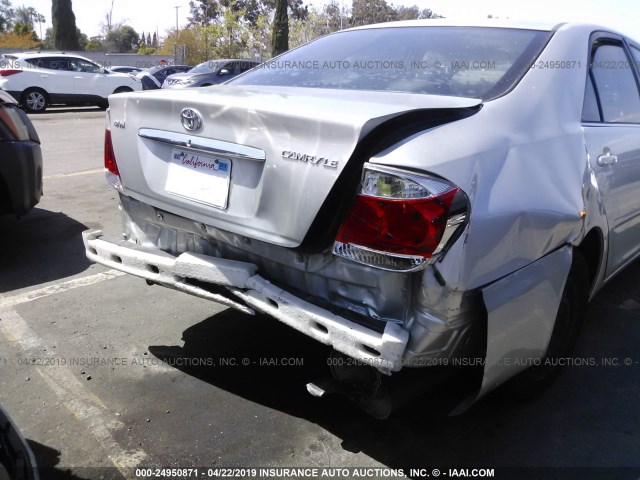 JTDBE32K953023079 - 2005 TOYOTA CAMRY LE/XLE/SE SILVER photo 6