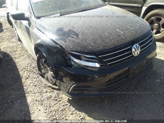 3VW2K7AJ8FM406954 - 2015 VOLKSWAGEN JETTA S BLACK photo 6