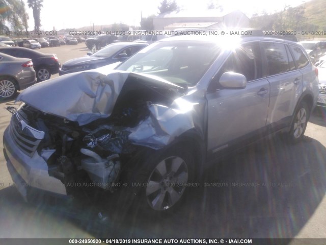 4S4BRBKC0C3288540 - 2012 SUBARU OUTBACK 2.5I LIMITED SILVER photo 2