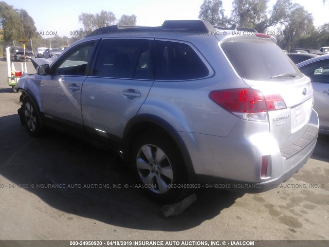 4S4BRBKC0C3288540 - 2012 SUBARU OUTBACK 2.5I LIMITED SILVER photo 3