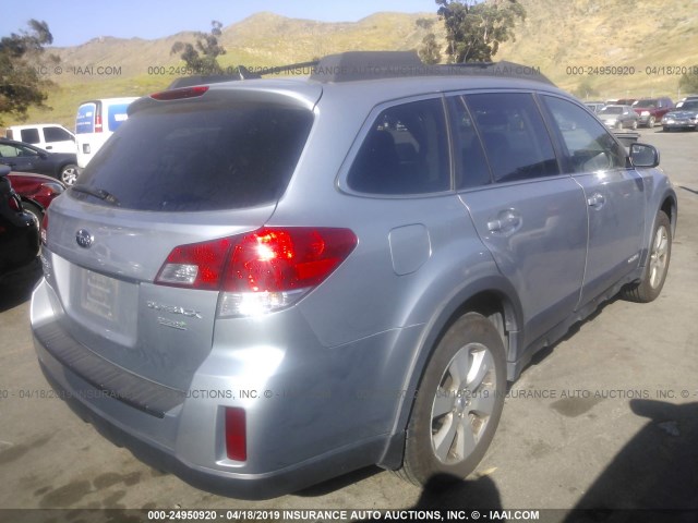 4S4BRBKC0C3288540 - 2012 SUBARU OUTBACK 2.5I LIMITED SILVER photo 4