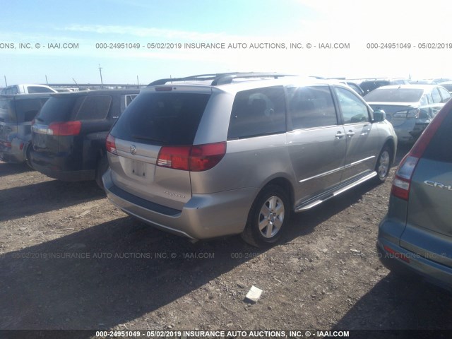 5TDZA22C14S184343 - 2004 TOYOTA SIENNA XLE/XLE LIMITED SILVER photo 4