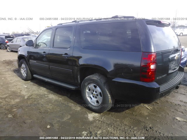 1GNSCHE02BR130309 - 2011 CHEVROLET SUBURBAN C1500  LS BLACK photo 3