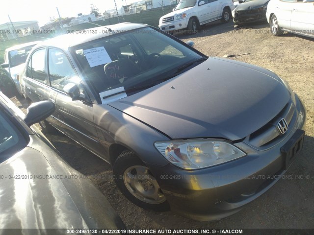 JHMES96635S003081 - 2005 HONDA CIVIC HYBRID SILVER photo 1