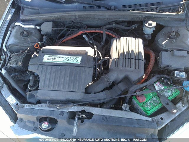 JHMES96635S003081 - 2005 HONDA CIVIC HYBRID SILVER photo 10