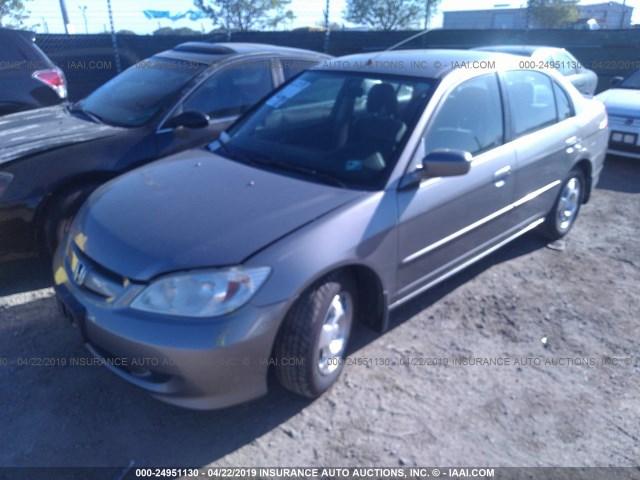 JHMES96635S003081 - 2005 HONDA CIVIC HYBRID SILVER photo 6