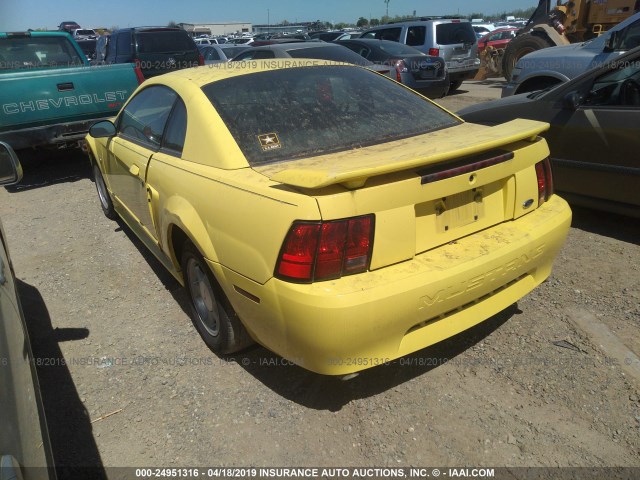1FAFP40421F119785 - 2001 FORD MUSTANG YELLOW photo 3